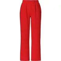 Pieces Summer wide pants dames - Loungewear broek - Katoenen lange pyjamabroek dames - Rood / S