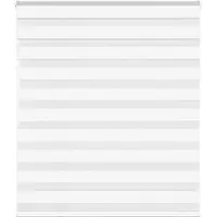 vidaXL Zebra Blind 120x100 cm stofbreedte 115,9 cm polyester wit