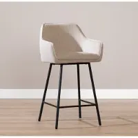 Livin24 Barkruk Ciara linnen taupe 65-78 cm