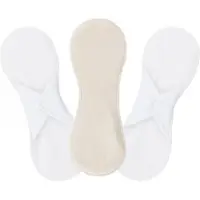 Bamboolik Wasbaar Maandverband nacht/kraamverband - biologisch katoen - badstof - 30 cm x 7,5 cm - 3 stuks - wit