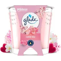 Glade 6x Vegan Geurkaars I Love You 100% Raapzaadwax 112 Gr