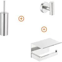 Guido Gusto Toilet accessoires set Chroom exclusief