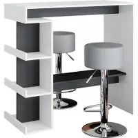 Vicco Dana Bartafel set – 108 x 50 cm met 2 barkrukken Wit