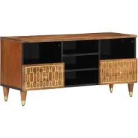 vidaXL Tv-meubel 100x33x46 cm massief mangohout