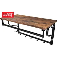 Hoppa! Metalen Wandrek Bruin - 60 x 30 x 32 cm (L x B x H)