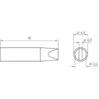 Weller RTM 036 S MS Soldeerpunt Beitelvorm Grootte soldeerpunt 3.6 mm Lengte soldeerpunt: 18 mm Inhoud: 1 stuk(s)