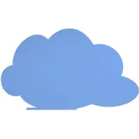 Rocada whiteboard - Skinshape - Cloud - 75 x 115 cm - blauw gelakt - RO-6450-630