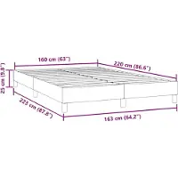 vidaXL Bedframe zonder matras 160x220 cm fluweel zwart