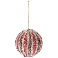 HBX natural living Kerstbal Noblee Ø10cm Groen/rood groen kunststof HBX natural