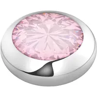 Melano Vivid Basic CZ Steentje Milk Pink Zilver | 7 mm