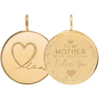 Ixxxi Charm Pendant Mother Love Big Goud