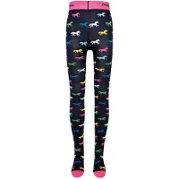 Ewers Panty's 'Pferde' navy / citroengeel / grasgroen / donkerroze