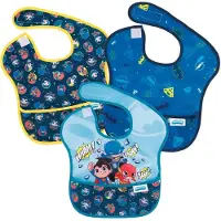 BUMKINS - SuperBib Baby Slab (3 stuks) - DC Comics Super Friends Breakthrough (6-24 maanden)