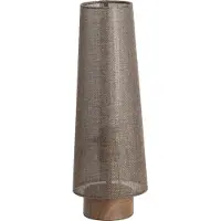 Light & Living Bruine Tafellamp Howie Hout Ø 15cm
