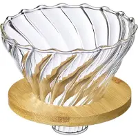 Westmark Glazen Koffiefilter Brasilia – hoogwaardig filter voor handgefilterde koffie met de opgietmethode – glas, bamboe, BPA-vrij