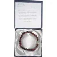 Een Wens Halfedelstenen Armband in Geschenkdoos Rode Jaspis