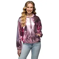 Coppens Jasje Rave metallic roze - nvt - Festival kleding | Maat L-xl |