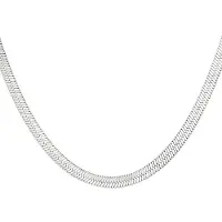 Yehwang Sieraad & Zo van Mo | Ketting Plat Gevlochten | Stainless Steel | Zilver kleurig