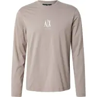 Armani Exchange Shirt donkerbeige / wit
