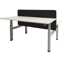 Schaffenburg Dextro plus duo zit/sta 180x80cm, electrisch hoogte verstelbare werkplek, H-poot frame. Frame kleur zwart (RAL9005) en blad Schaduwzwart