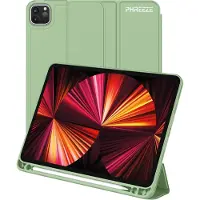 Phreeze Hoes geschikt voor iPad Pro 11 inch 2024 (7e generatie) - Hoes geschikt voor iPad Pro met Pencil Vak - Draaibare Tri Fold Hoesje geschikt voor iPad Pro 7 11-inch met M4 Chip Case - Donker Blauw