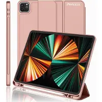 Phreeze Hoes geschikt voor iPad Pro 13 inch 2024 (7e generatie) - Geschikt voor iPad Pro 13 hoesje met Pencil Vak - Draaibare Tri Fold Hoesje geschikt voor iPad Pro 7 13-inch met M4 Chip Case - Donker Blauw