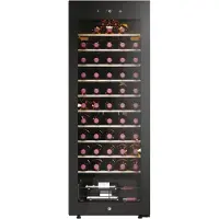 Haier HWS58GGH1 vrijstaande wijnkoelkast – capaciteit voor 58 flessen, wifi, deur met UV-glas, LED-display, zwart
