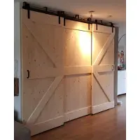 Barnwoodweb Schuifdeursysteem Dubbel Wand of Plafond Zwart