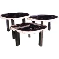 Ptmd salontafel rudi - 50x60x43cm set van 3