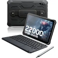 Blackview Active 8 Pro - Tablet - 16GB RAM - 256GB - Dual 4G SIM+WiFi - 10.36 inch - 22000mAh - Octa Core - Android 15 - 48MP+16MP - IP68 Waterdicht - Met toetsenbord - Zwart