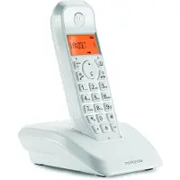 Motorola Draadloze telefoon - glanzend en matwit - 1 handset - 1201