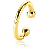 Zinzi 12,5mm gold plated zilveren ear cuff gladde buis per stuk geprijsd ZIO-CUFF1G