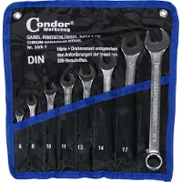 Condor werkzeug Ringsleutel Set 6-19 mm, 8 Stuks - Chroom Vanadium