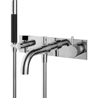 Hotbath Cobber X CX026EXT Afbouwdeel Inbouw Badkraan Met Uitloop - Verouderd Ijzer - Kranen, Badkranen, Inbouw Badkranen - 8720847737601