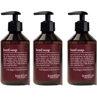 Jean & Len Handzeep | 3x 250 ml Vloeibare zeep | Pink Pepper & Dark Rose | VOORDEELVERPAKKING - 3 stuks Luxe Handzeep