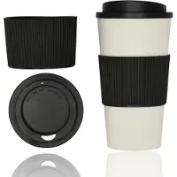 Discountershop Koffiebeker To Go 500 ML - Drinkbeker met deksel - Herbruikbaar - Coffee To Go beker - Travel Mugs - Thermosbeker - Theebeker - IJskoffie beker - Milkshake beker - Reisbeker - ZWART