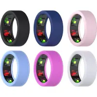 MMOBIEL Siliconen Ringhoes Geschikt voor Samsung Galaxy Ring [6 Pack] – Siliconen Ringhoes Geschikt voor Samsung Galaxy Smart Ring, Oura Ring Gen3 etc.- Beschermhoes Sport - Maat 6/7/8/9/10/11/12/13