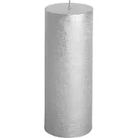 Gusta Rustieke kaars ø7x18cm zilver -