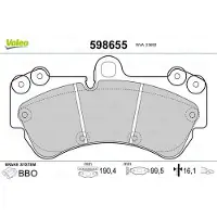Valeo 598655 Remblokken