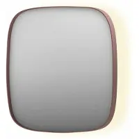 Ink Spiegel SP30 40x4x40 cm incl. Indirect LED-Verlichting Rondom en Spiegelverwarming Geborsteld Koper