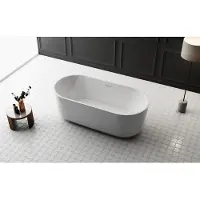 ZEZA Pure Vrijstaand Bad - 150x75x58cm - acryl - glans wit TW-7311-GW-150