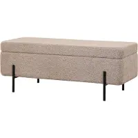 Giga Meubel Opbergbank Jari Taupe Bouclé 110cm