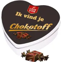 Côte d'Or Chokotoff geschenkdoos hartje "Ik vind je Chokotoff!" - tofee met pure chocolade - chocoladecadeau - 180g