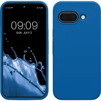 Kwmobile telefoonhoesje geschikt voor Google Pixel 9a - Hoesje met siliconen coating - Smartphone case in rifblauw