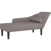 vidaXL Chaise longue met kussens stof taupe