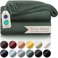 Blumtal - Fleece Deken - Super Zacht Fleece Plaid 150x200 cm - Groen