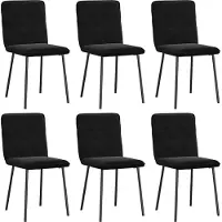 vidaXL Eetkamerstoelen 6 st fluweel zwart