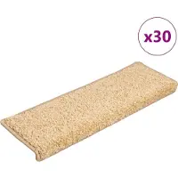 vidaXL Trapmatten 30 st 65x21x4 cm crème met rechthoekige rand
