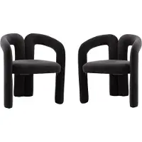 Merax - Set van 2 moderne design eetkamerstoelen in zachte velvet stof - Gepolsterd en decoratief met houten poten - Geschikt voor woonkamer, keuken en eetkamer
