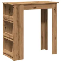 vidaXL Bartafel met opbergrek 102x50x103,5 cm artisanaal eikenkleurig